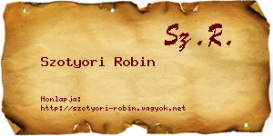 Szotyori Robin névjegykártya